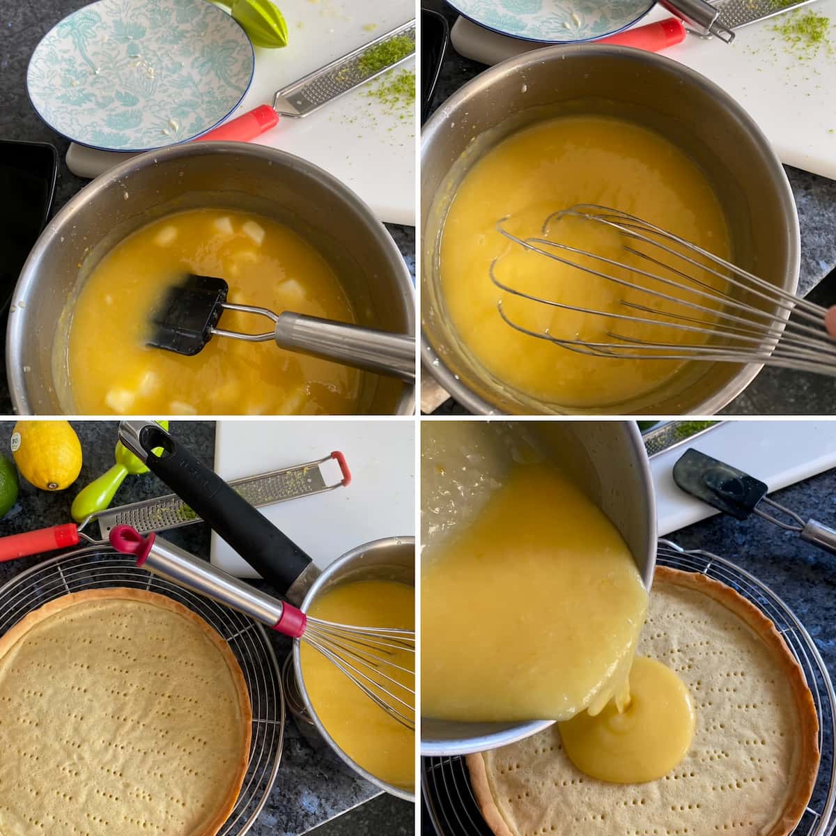 recipe steps to make a lemon tart, just one of the frequently asked questions on French baking