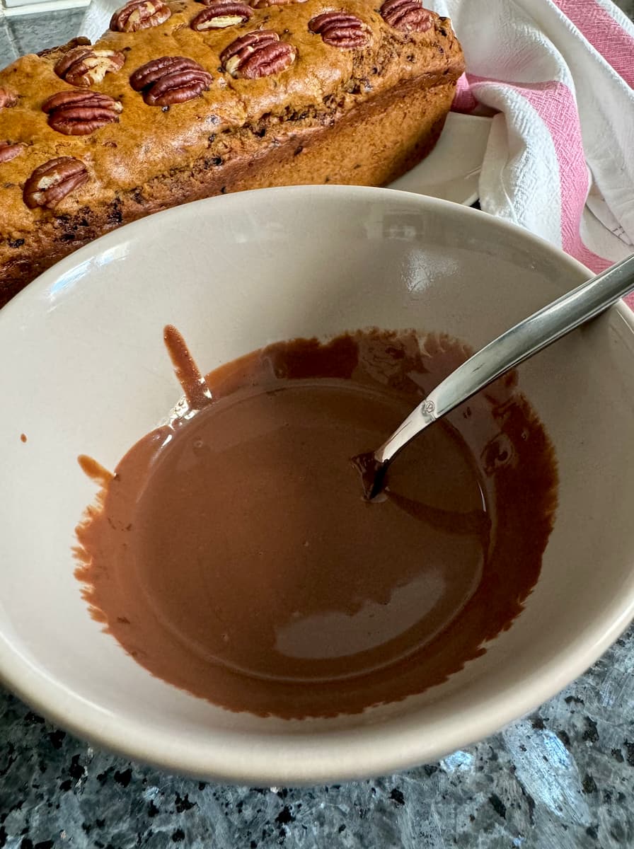 large bowl of chocolate drink before adding more milk