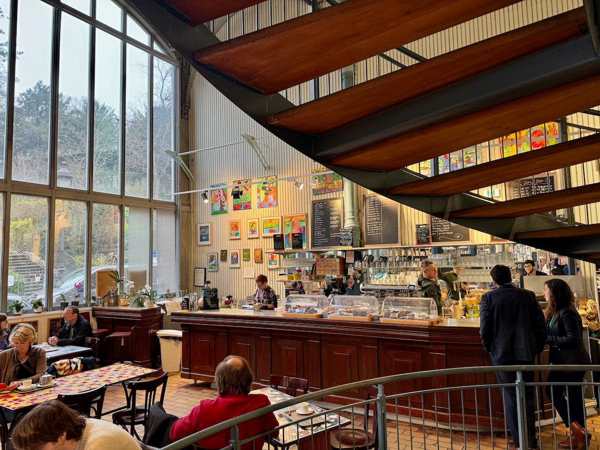 large café in Montmartre with an arty vibe