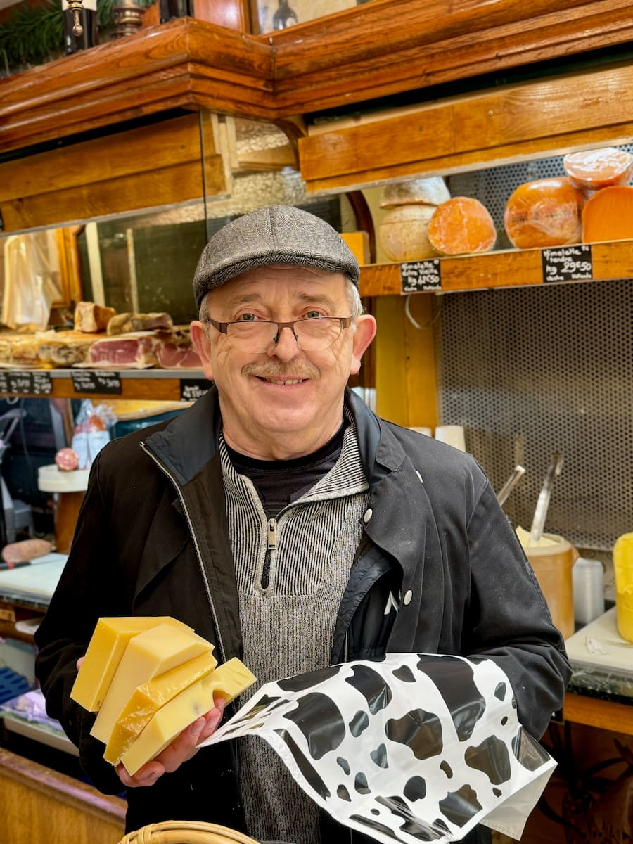 Pascal expert French cheesemonger in Saint-Germain-en-Laye near Paris